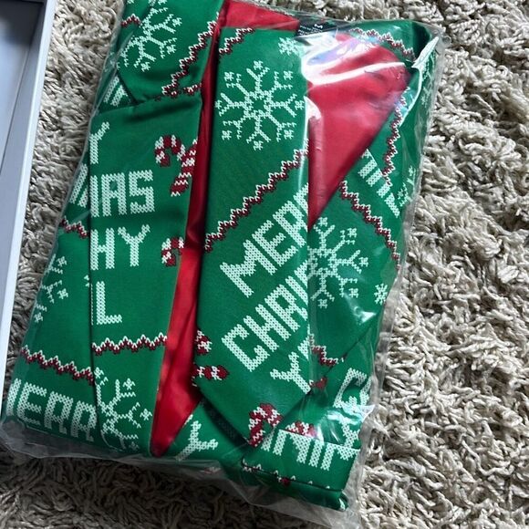 NIP Mens Greensource CHRISTMAS PARTY 3 Piece Suit Set Green Merry Christmas Ya F - Picture 6 of 8